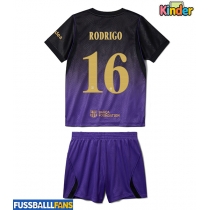 Barcelona Rodri Hernandez #16 Auswärts Trikotsatz Kinder 2026-27 Kurzarm (+ Kurze Hosen)